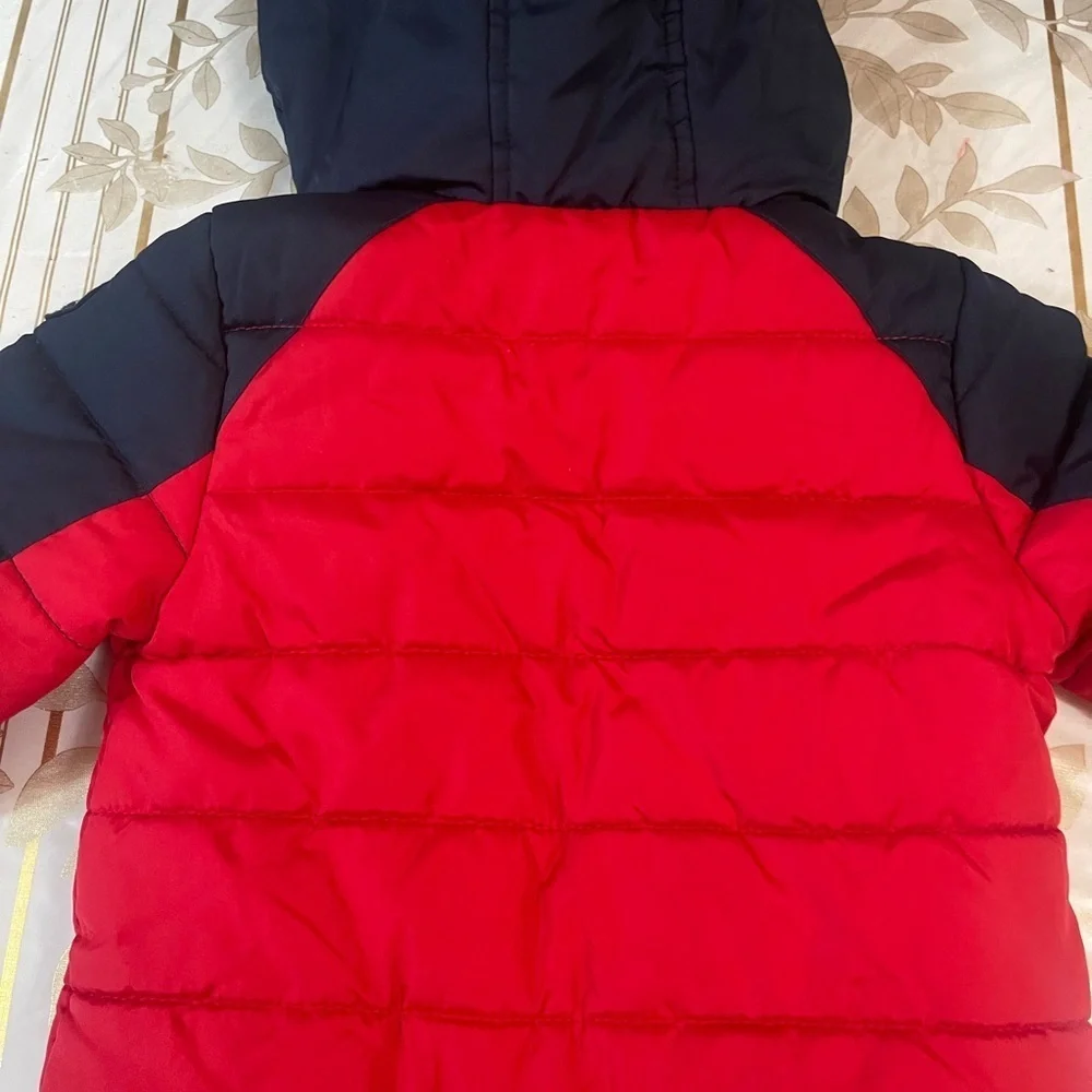 Oshkosh B'gosh Hoodie Jacket Toddler 18M Puffer Coat  Red/ Blue